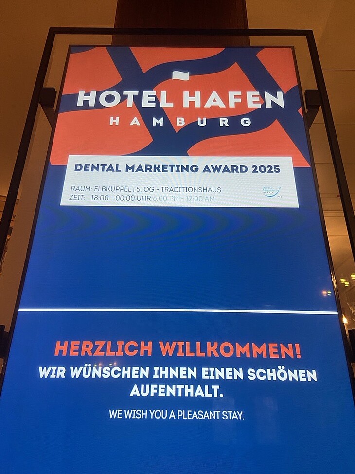 Welcome poster of the Dental Marketing Award
