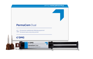 PermaCem Dual | Luting cement | Dual-curing and permanent Packaging, syringe and tips