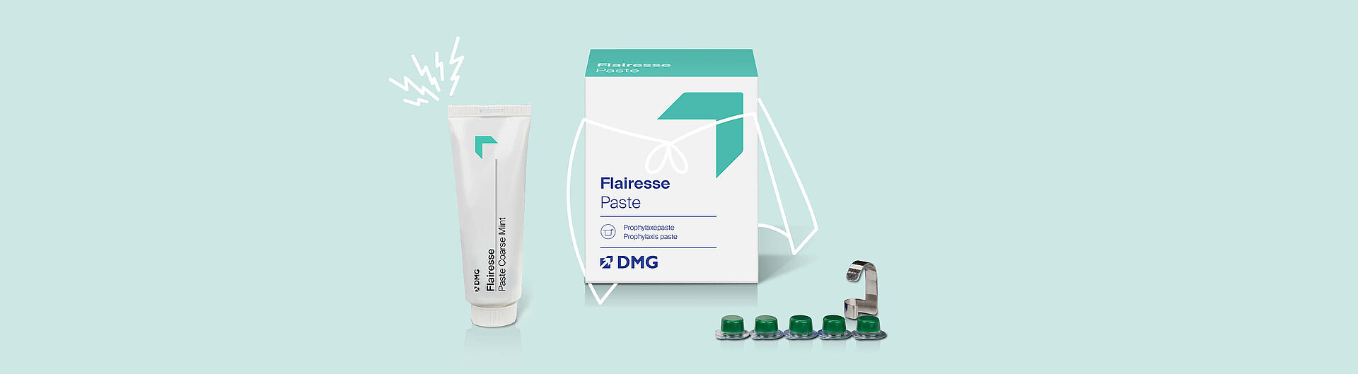 Flairesse Paste y single-use units.