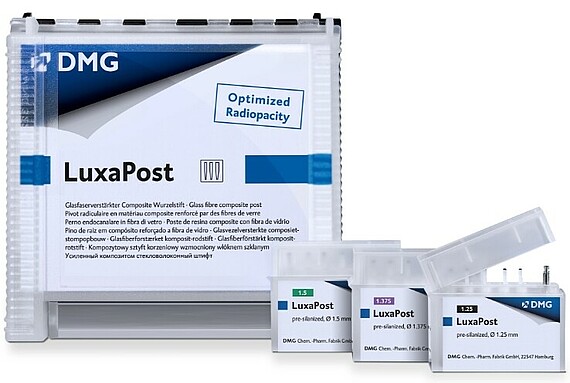 LuxaPost | Composite root post | Glass fibre-reinforced Packaging and posts in box