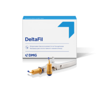 DeltaFil | Glass ionomer cement | High flexural strength and fracture toughness Packaging with bottle and dispenser