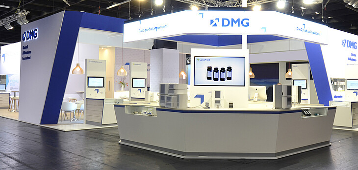 [Translate to english (intl):] Der DMG Messestand, wie er auf der IDS 2021 aussah