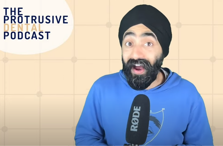 Photo of Bild von Dr. Jaz Gulati in the Protrusive Dental Podcast on YouTube