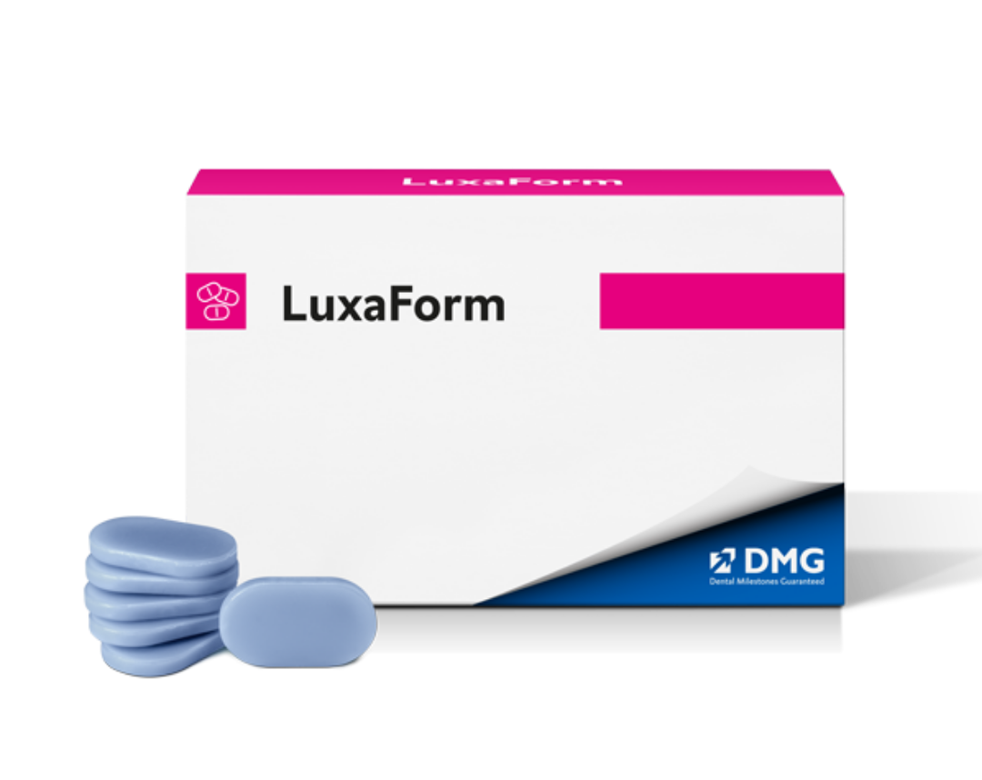 LuxaForm | Impression-taking for fabricating temporaries | Quick impression-taking with zero mixing Tablets and packaging